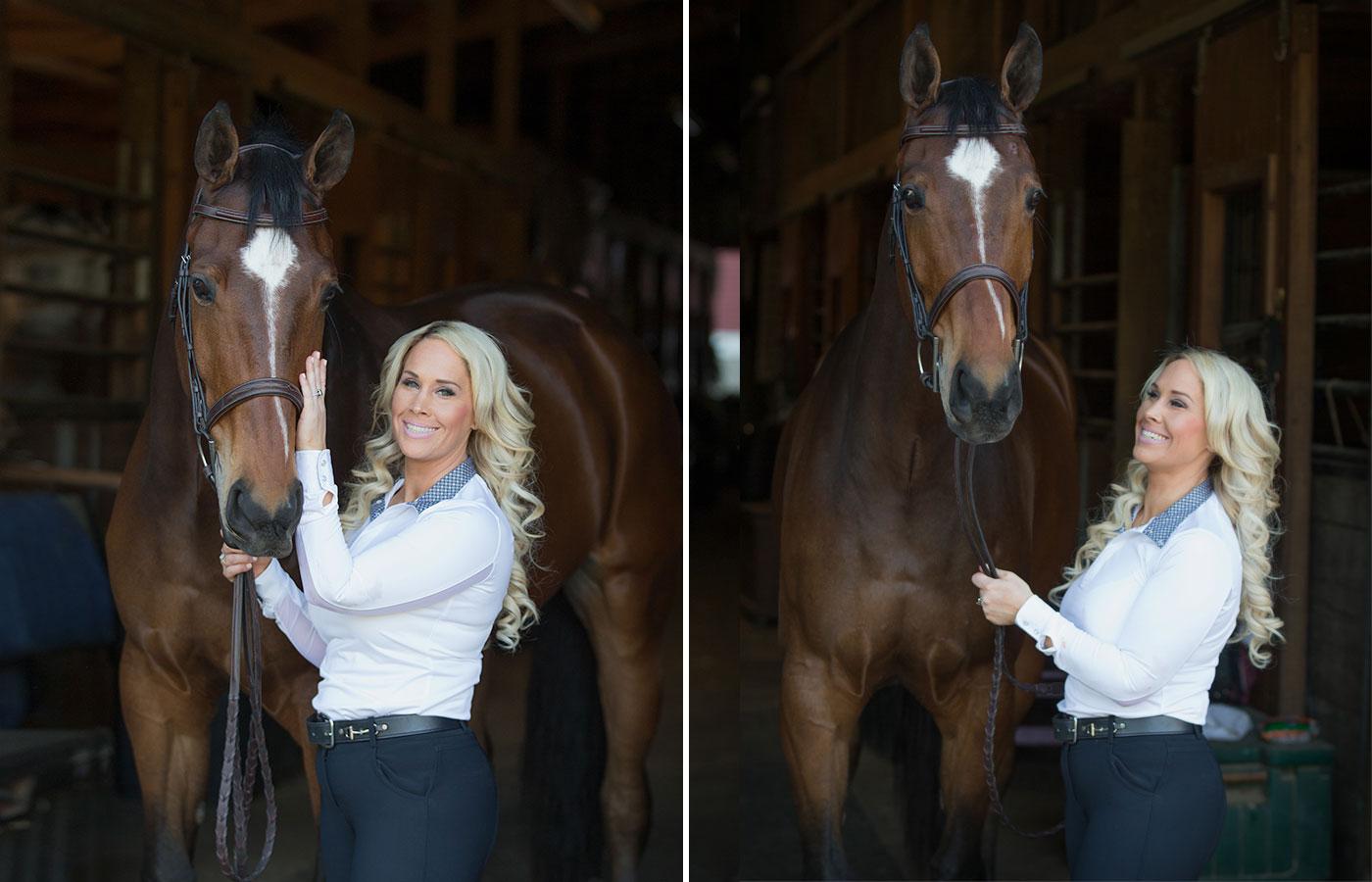 Larissa Cook of FBN-Construction with her horse 