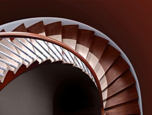 Curved Stair. Horner Millwork, Cooper Stairworks