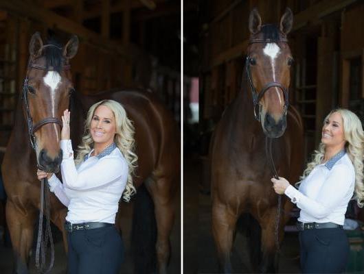 Larissa Cook of FBN-Construction with her horse 